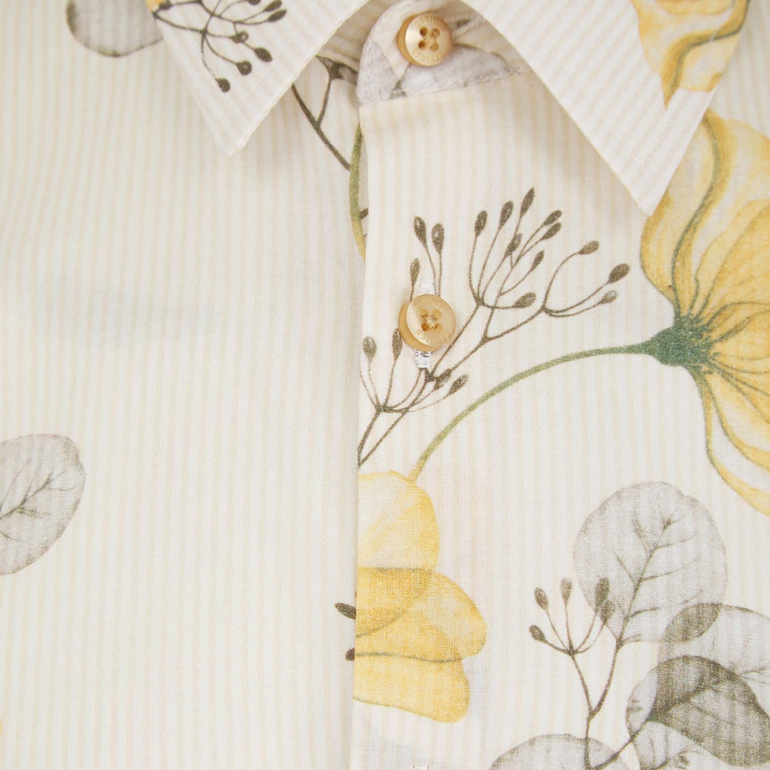 SSEINSE CAMICIA FLORAL PRINT LINEN SHIRT SSEINSE