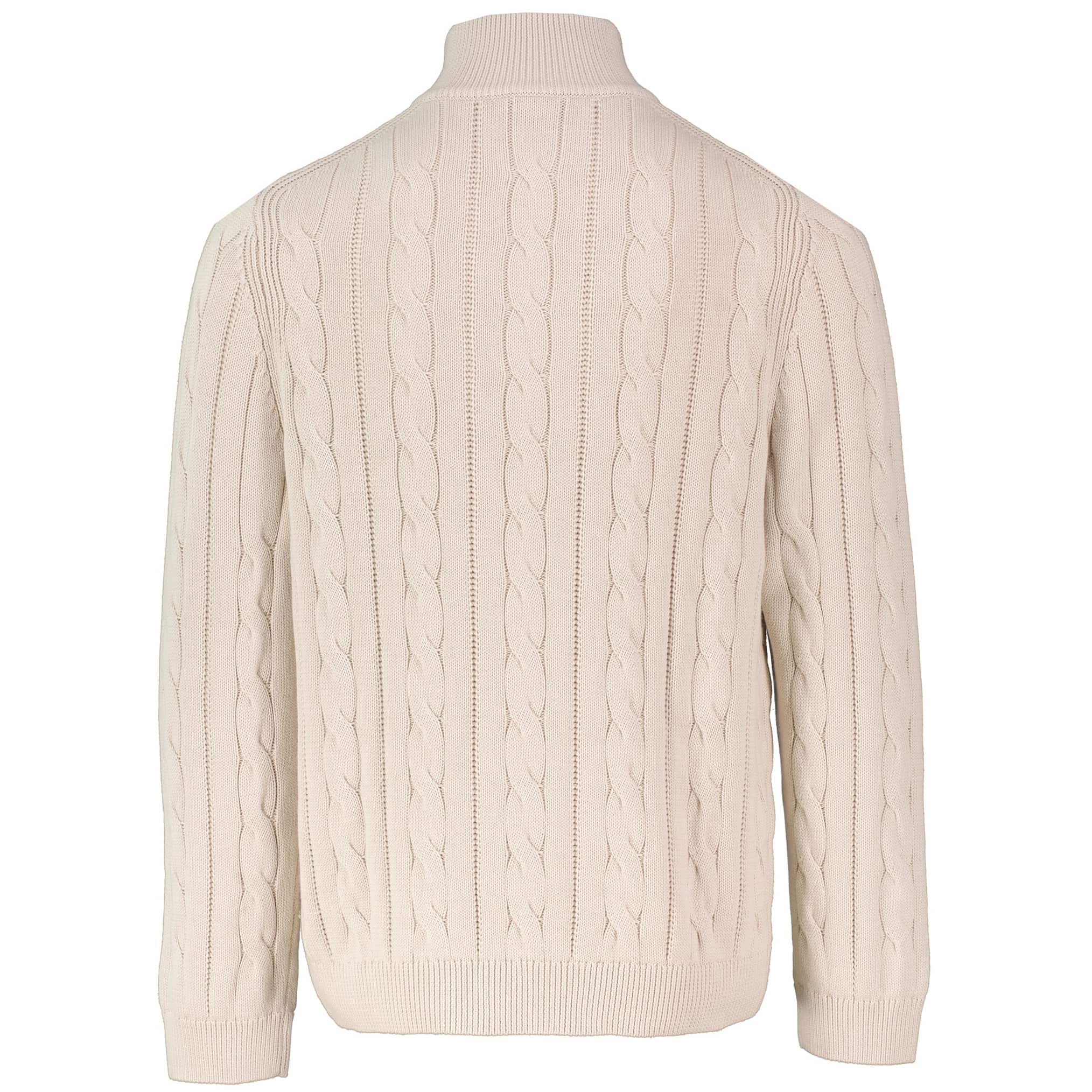 PAUL SMITH CABLE KNIT ZIP-NECK JUMPER