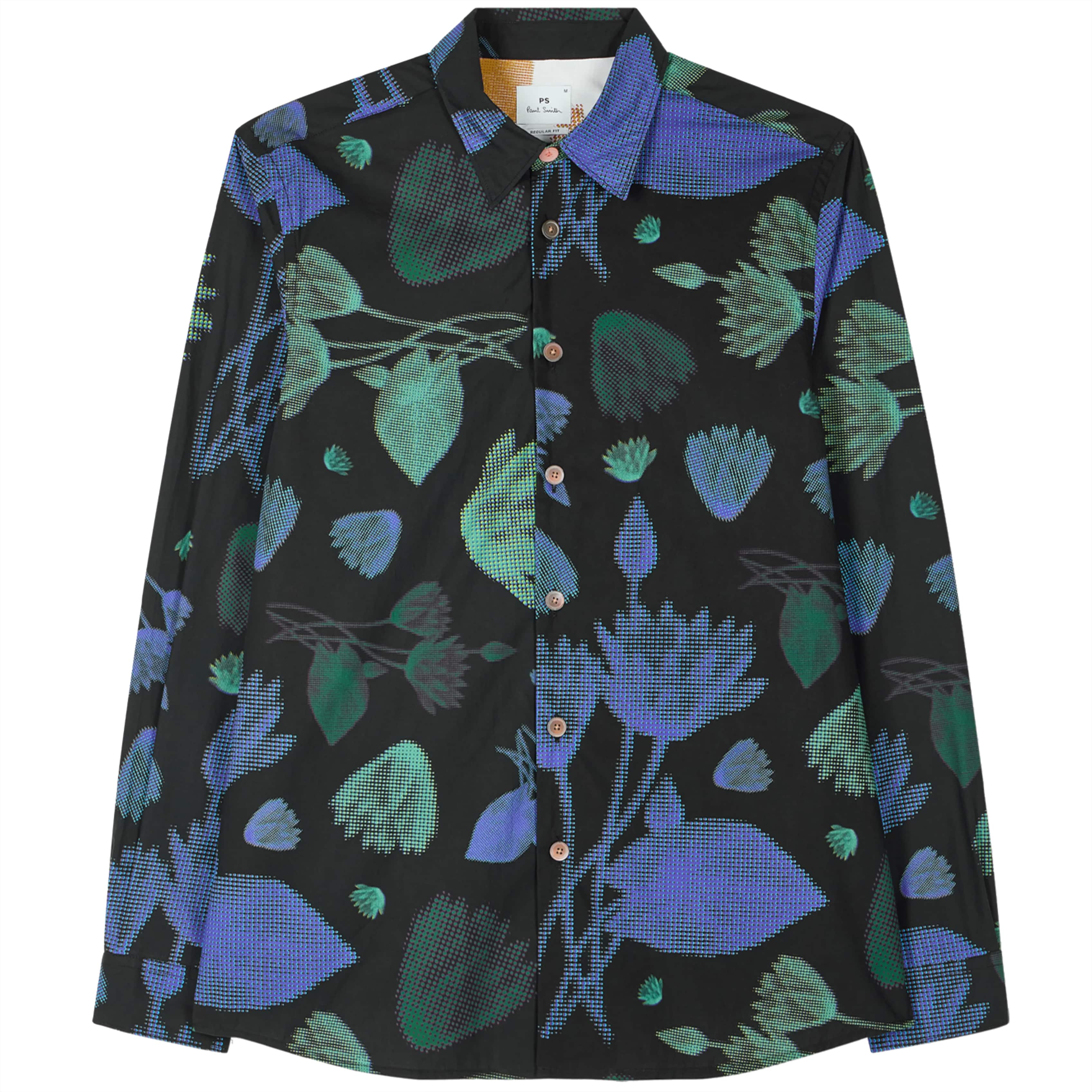 PAUL SMITH HALF TONE FLORAL LONG-SLEEVE SHIRT