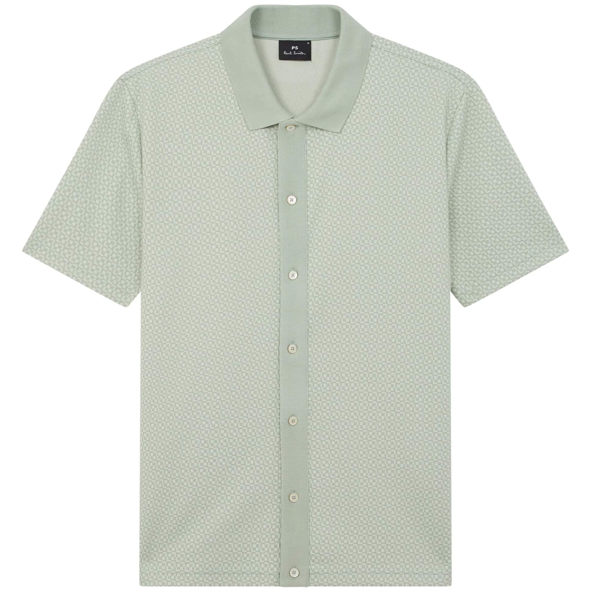 PAUL SMITH JACQUARD BUTTON-THROUGH POLO SHIRT