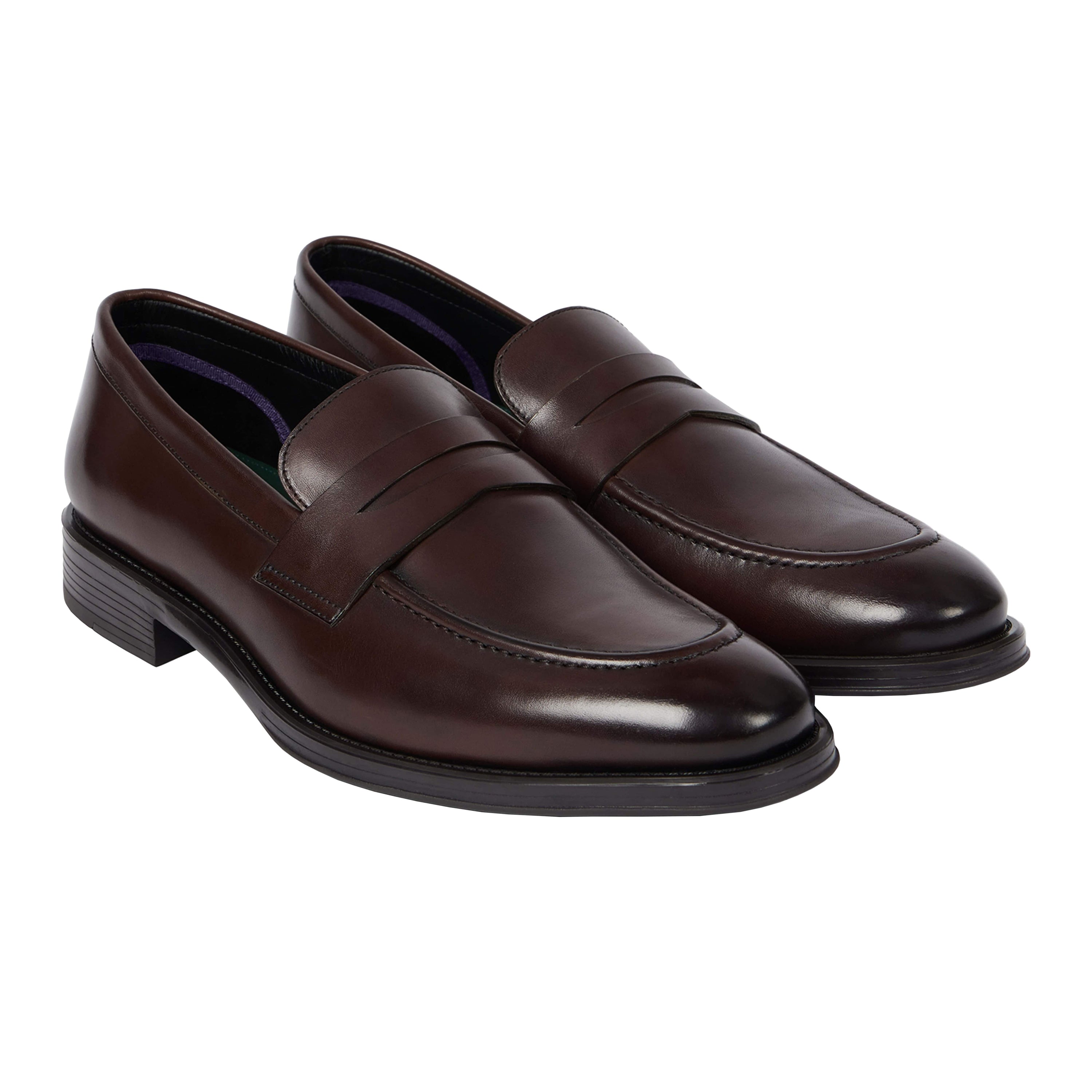 PAUL SMITH LEATHER PIERCE LOAFERS