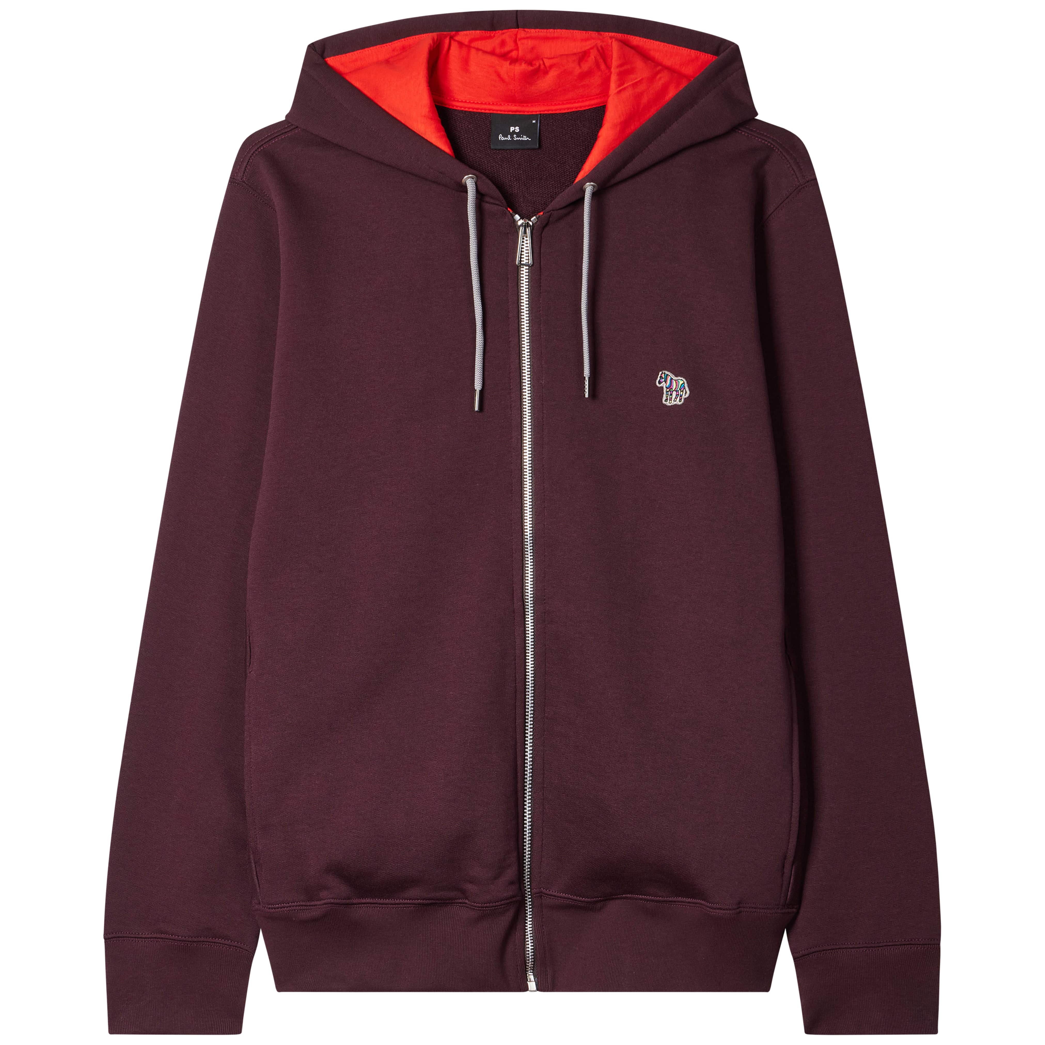 PAUL SMITH ZEBRA BADGE ZIP HOODIE
