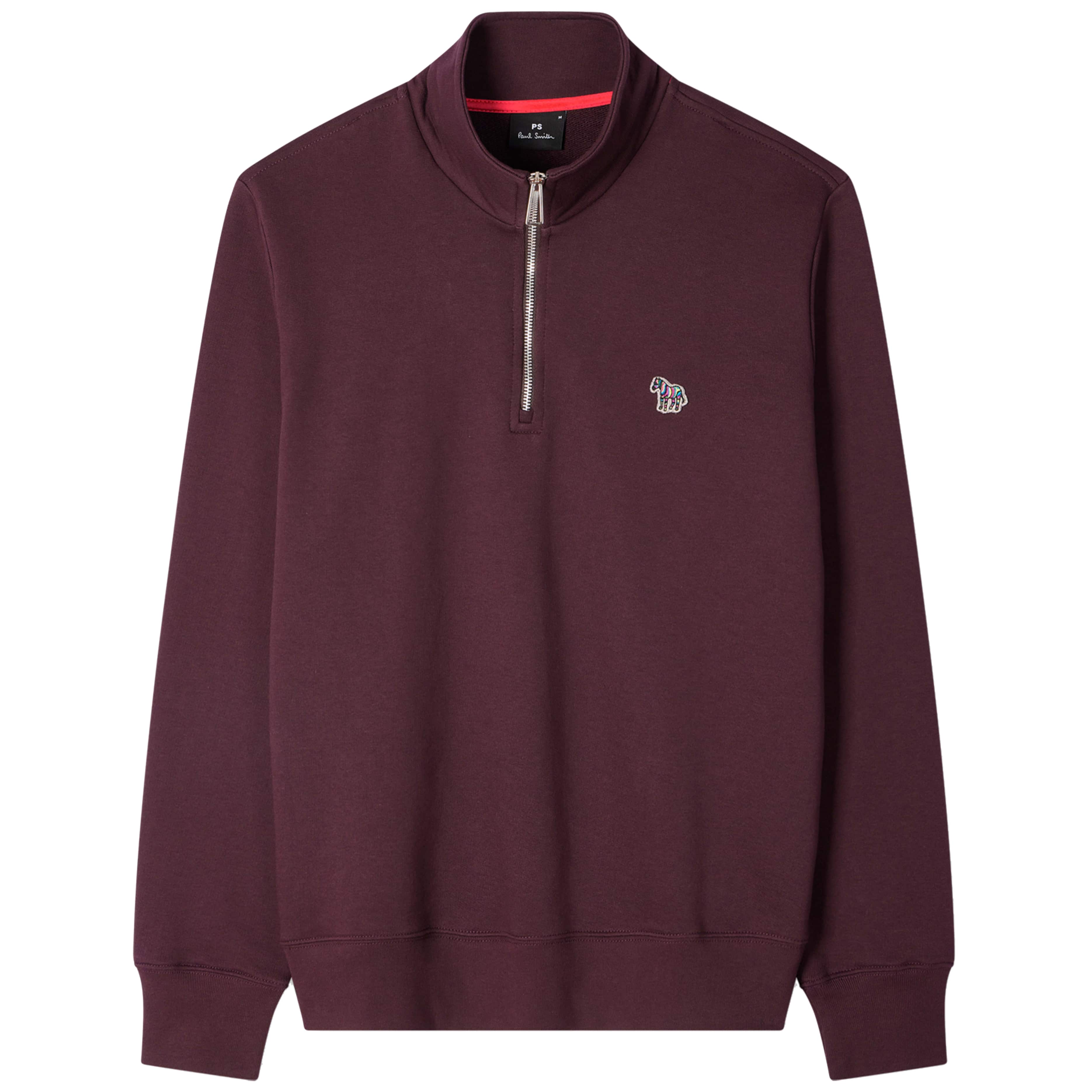 PAUL SMITH ZEBRA ZIP NECK SWEATSHIRT
