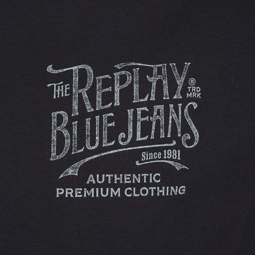 REPLAY DISTRESSED LETTERING T-SHIRT