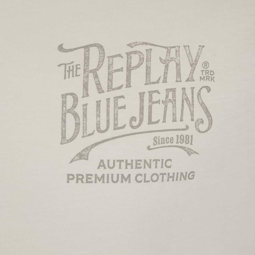 REPLAY DISTRESSED LETTERING T-SHIRT