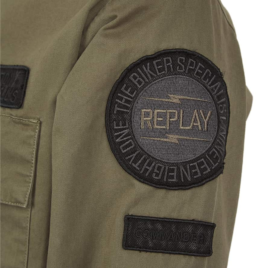REPLAY REGULAR FIT PATCH OVERSHIRT