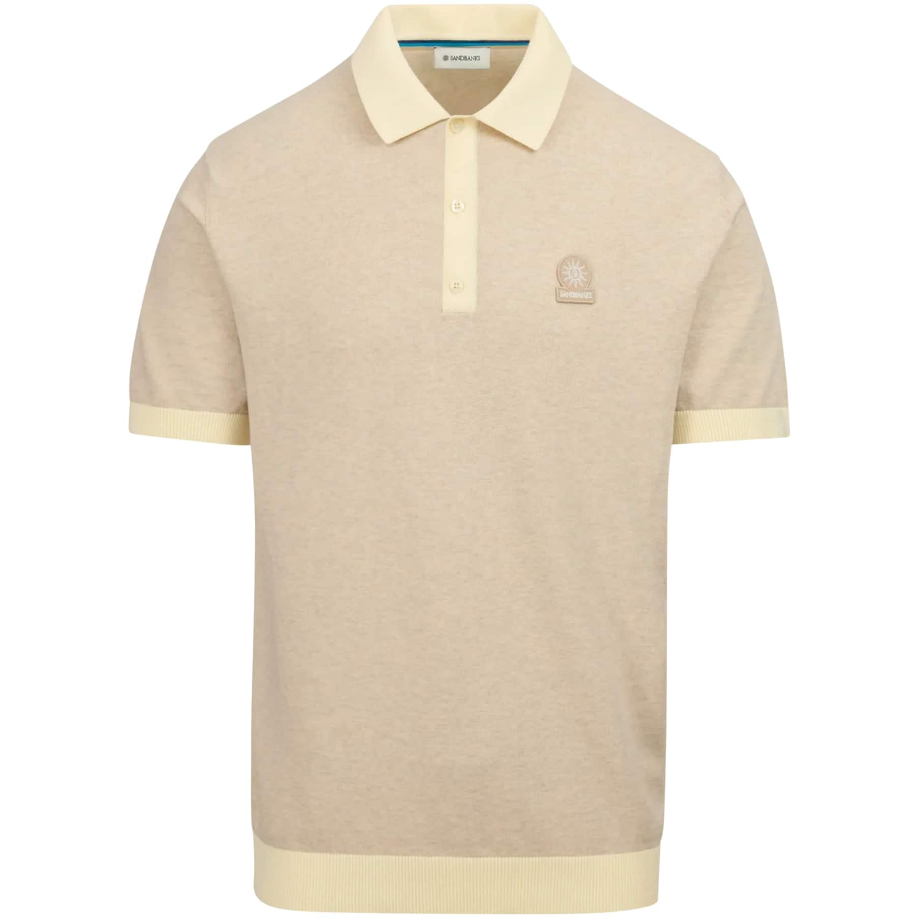 SANDBANKS 3-BUTTON KNITTED POLO SHIRT