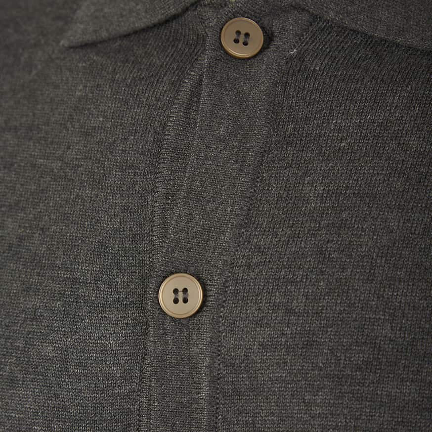 SEINSE COLLARED BUTTON KNIT CARDIGAN