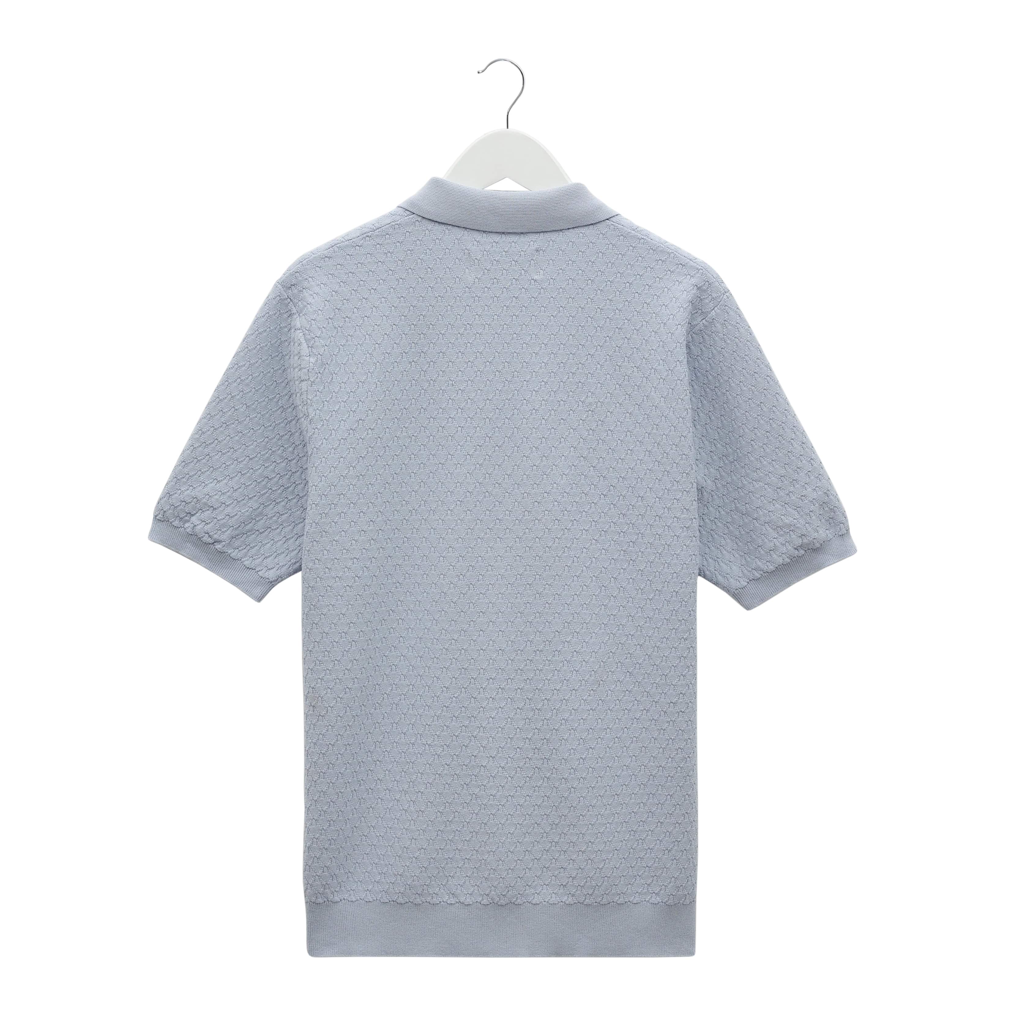 WAX LONDON NAPLES RETRO DIAMOND KNITTED POLO