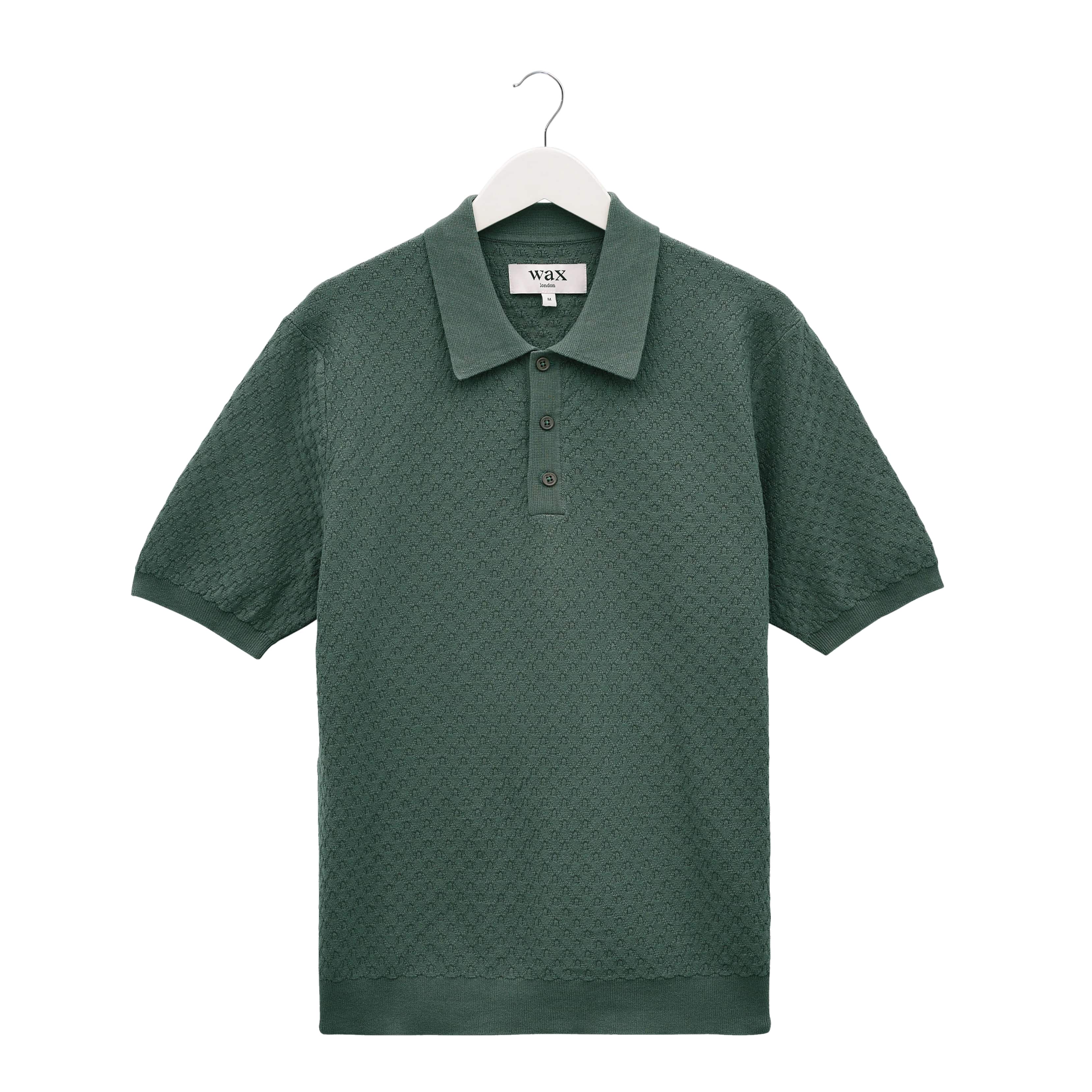 WAX LONDON NAPLES RETRO DIAMOND KNITTED POLO