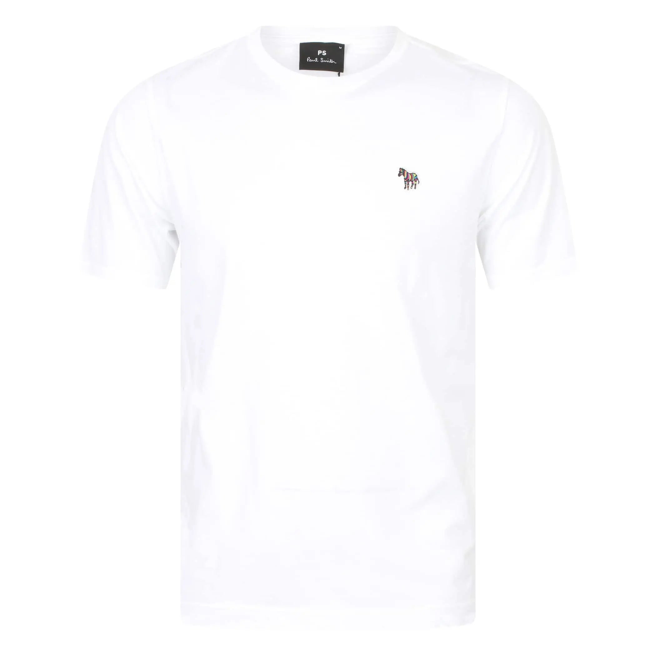 PAUL SMITH S/S ZEBRA BADGE LOGO T-SHIRT M2R-011R-AZEBRA WHITE (01)