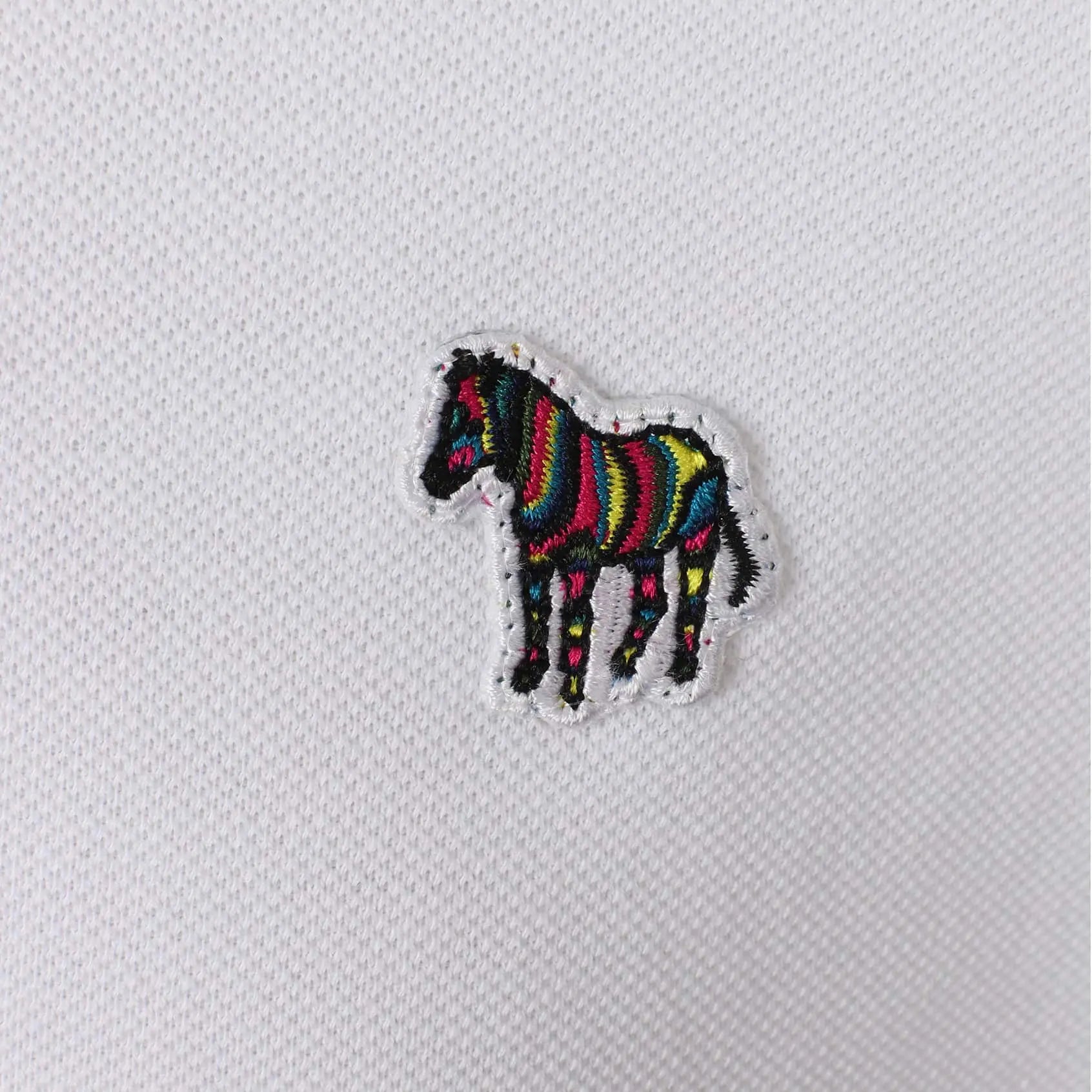 PAUL SMITH S/S ZEBRA BADGE POLO M2R/183K/AZEBRA WHITE (01)