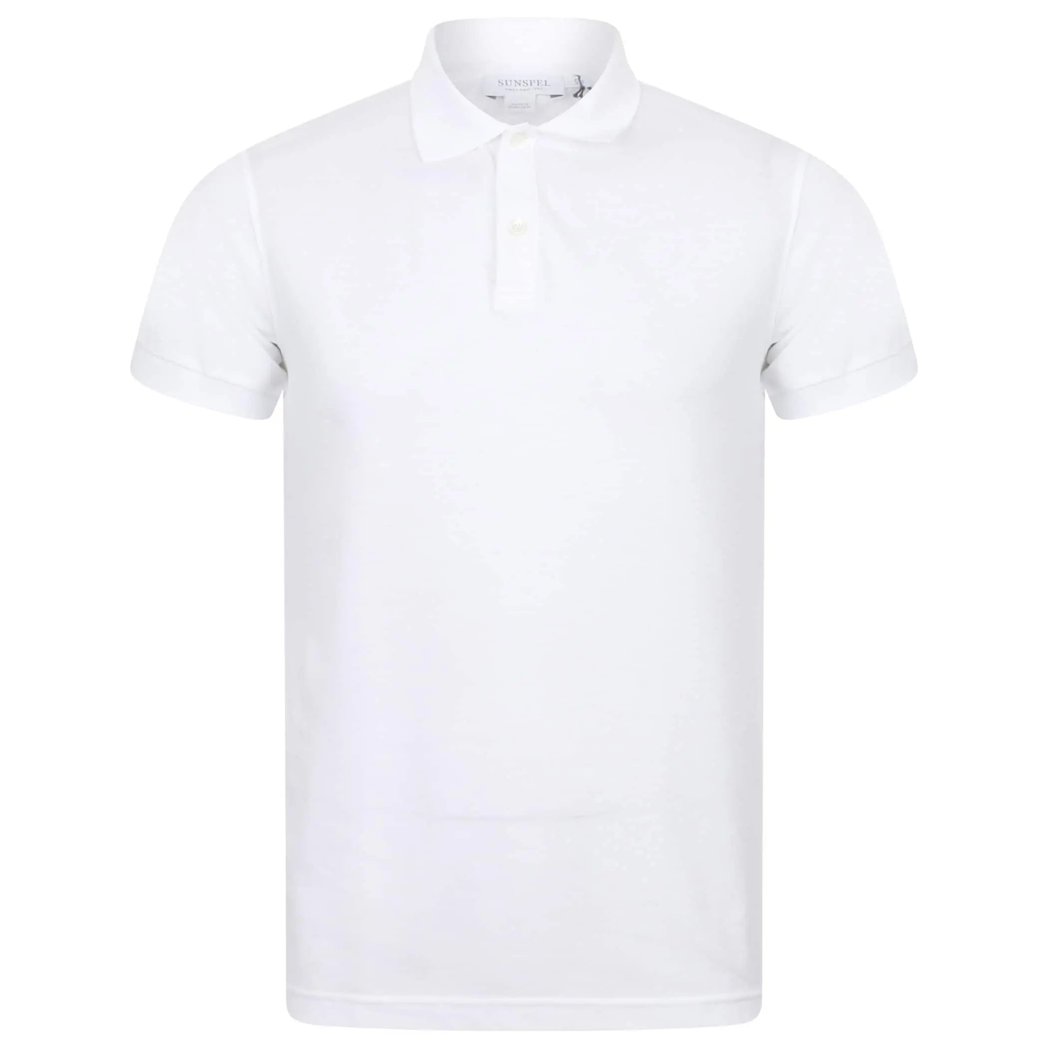 SUNSPEL S/S FITTED PIQUE POLO MPOL1028 WHITE