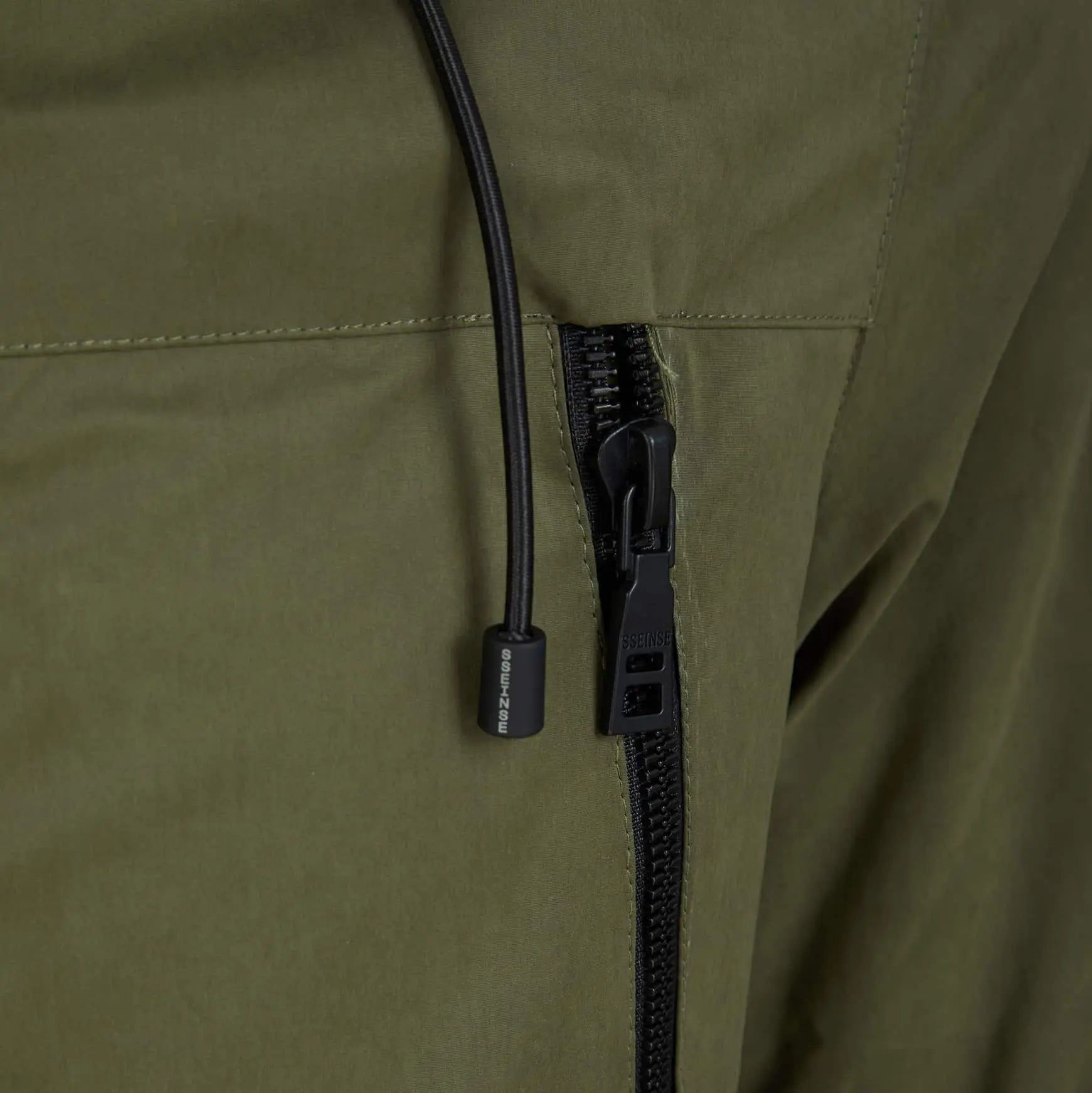 SSEINSE L/S GIUBBINO LONG HOODED FITTED JACKET MI1644SS KHAKI (VEM)