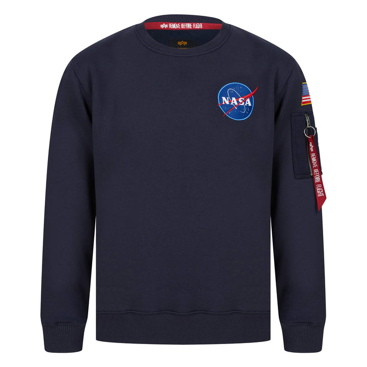 ALPHA INDUSTRIES L/S SPACE SHUTTLE SWEATER 178307 REP BLUE