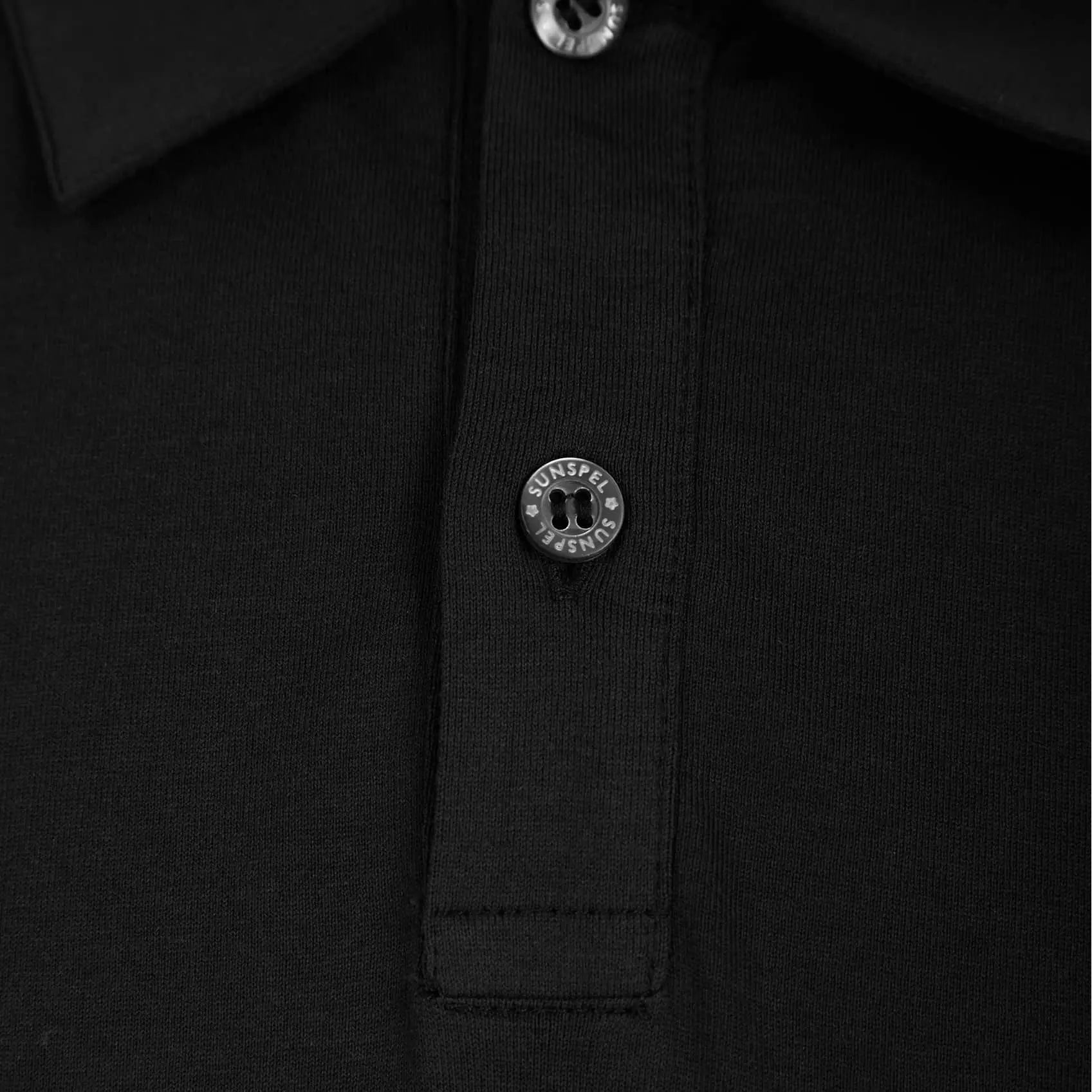 SUNSPEL JERSEY FITTED POLO MPOL1044 BLACK