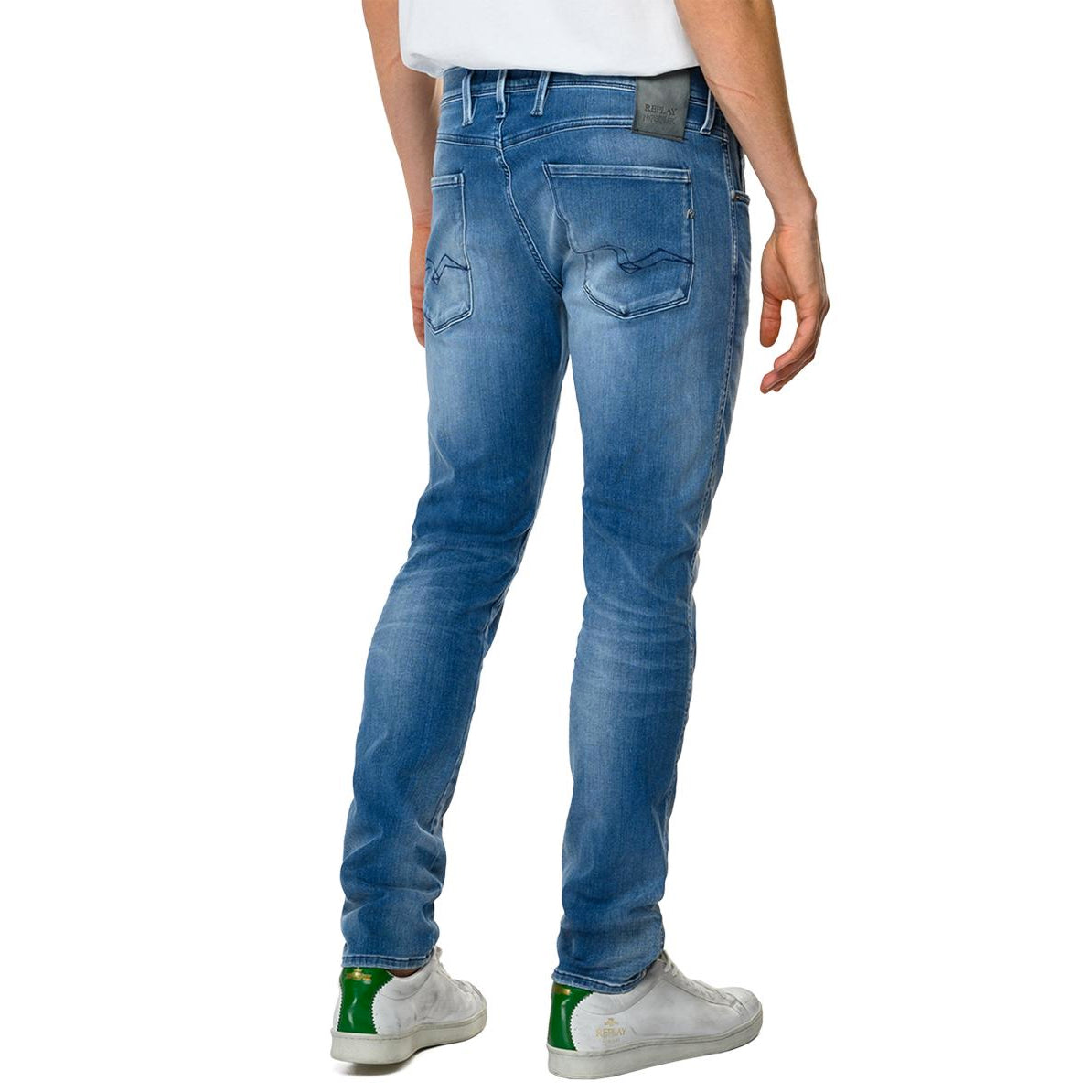 REPLAY HYPERFLEX RE-USED WHITE SHADES ANBASS JEANS REPLAY