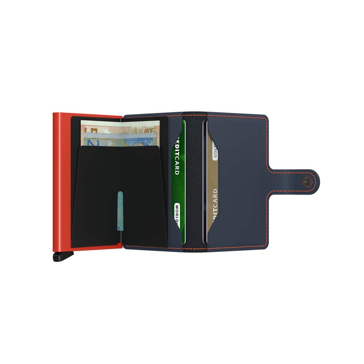 SECRID ORIGINAL MINIWALLET MATTE NIGHTBLUE & ORANGE SECRID