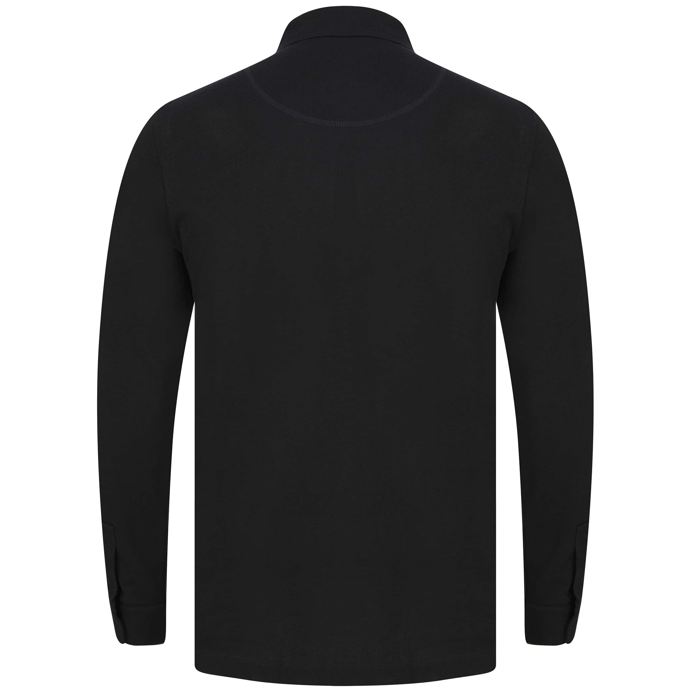 SUNSPEL RIVIERA LONG SLEEVE POLO SHIRT MPOL1031 - Black (BKAA)