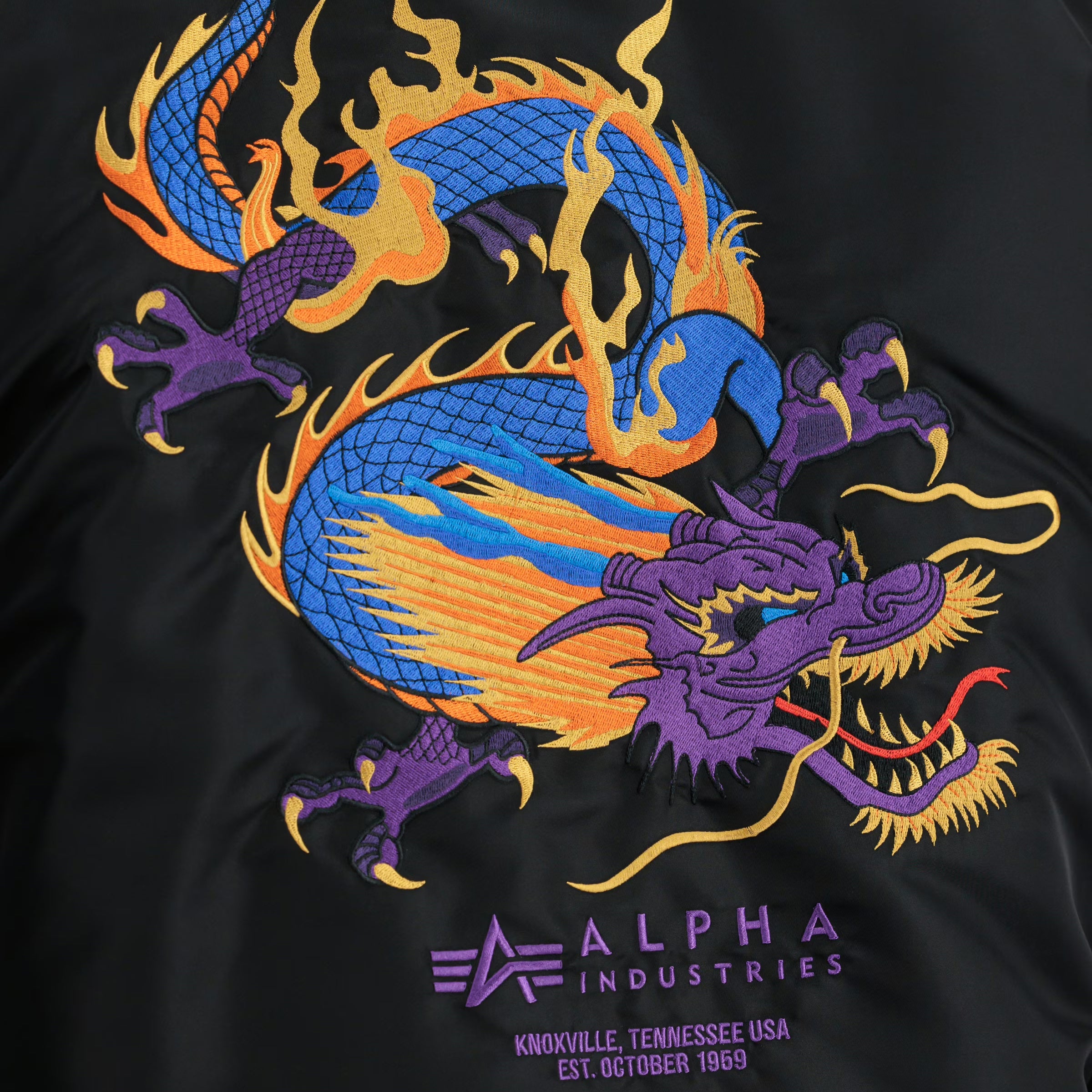 ALPHA INDUSTRIES MA-1 DRAGON EMBROIDERY BOMBER JACKET