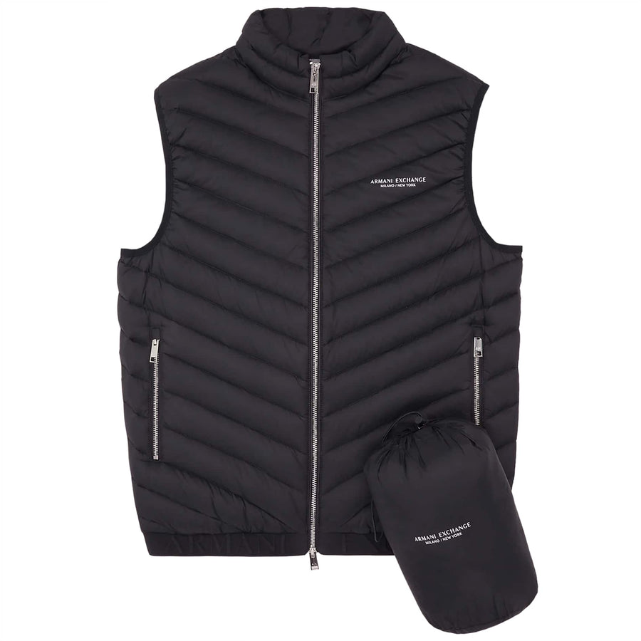 ARMANI EXCHANGE PADDED DOWN PACKABLE GILET