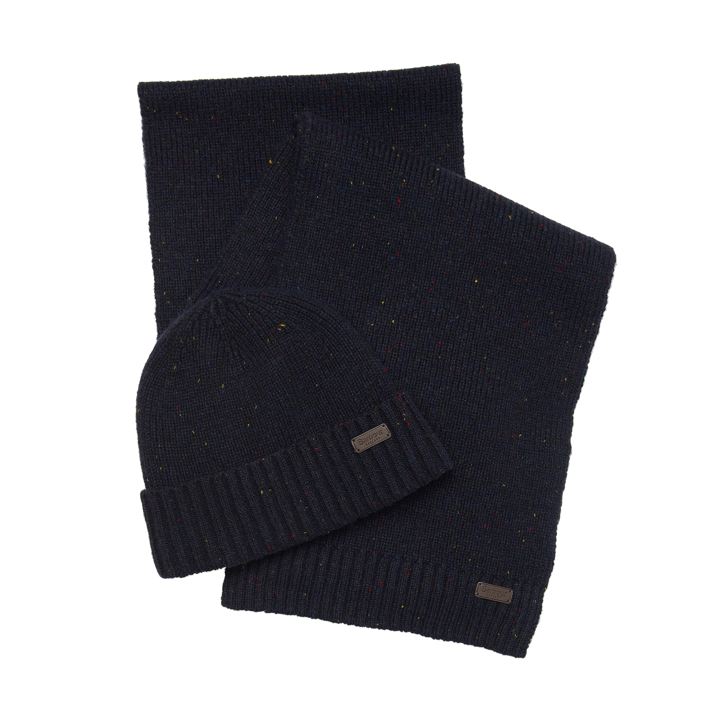 BARBOUR CARLTON FLECK BEANIE & SCARF GIFT SET
