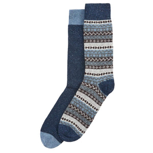 BARBOUR FAIRISLE 2-PACK WOOL-BLEND SOCKS
