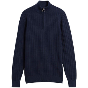 BARBOUR HERRINGBONE HALF-ZIP JUMPER