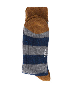 BARBOUR HOUGHTON STRIPE WOOL-BLEND SOCKS