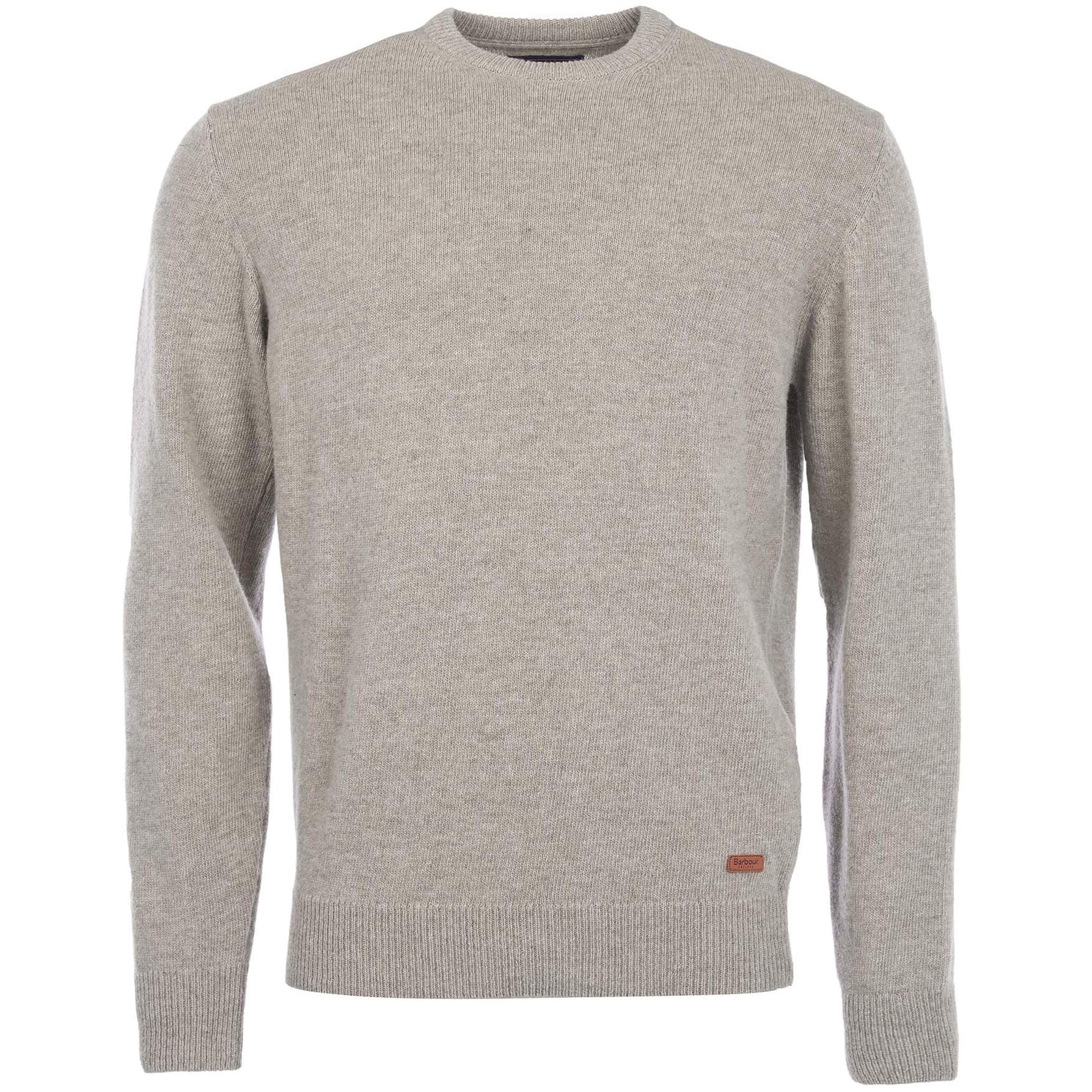 Men's barbour patch crew neck hot sale lambswool sweater