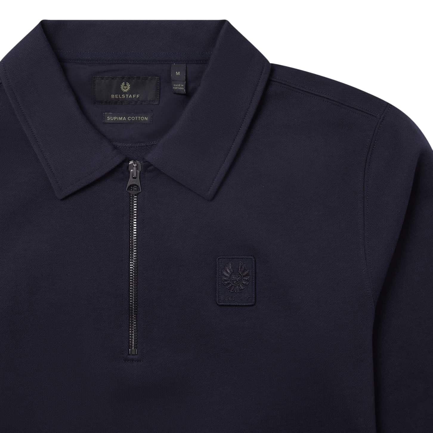 BELSTAFF COTTON FLEECE CURATOR COLLARED SWEATSHIRT