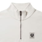 BELSTAFF COTTON FLEECE QUARTER ZIP SWEATSHIRT