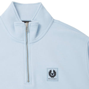 BELSTAFF COTTON FLEECE QUARTER ZIP SWEATSHIRT
