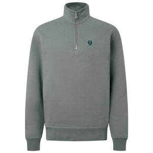 BELSTAFF COTTON FLEECE QUARTER ZIP SWEATSHIRT