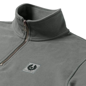 BELSTAFF COTTON FLEECE QUARTER ZIP SWEATSHIRT