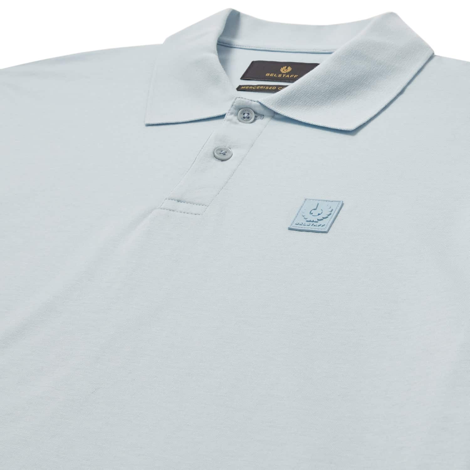 BELSTAFF STEEL MERCERISED COTTON POLO SHIRT