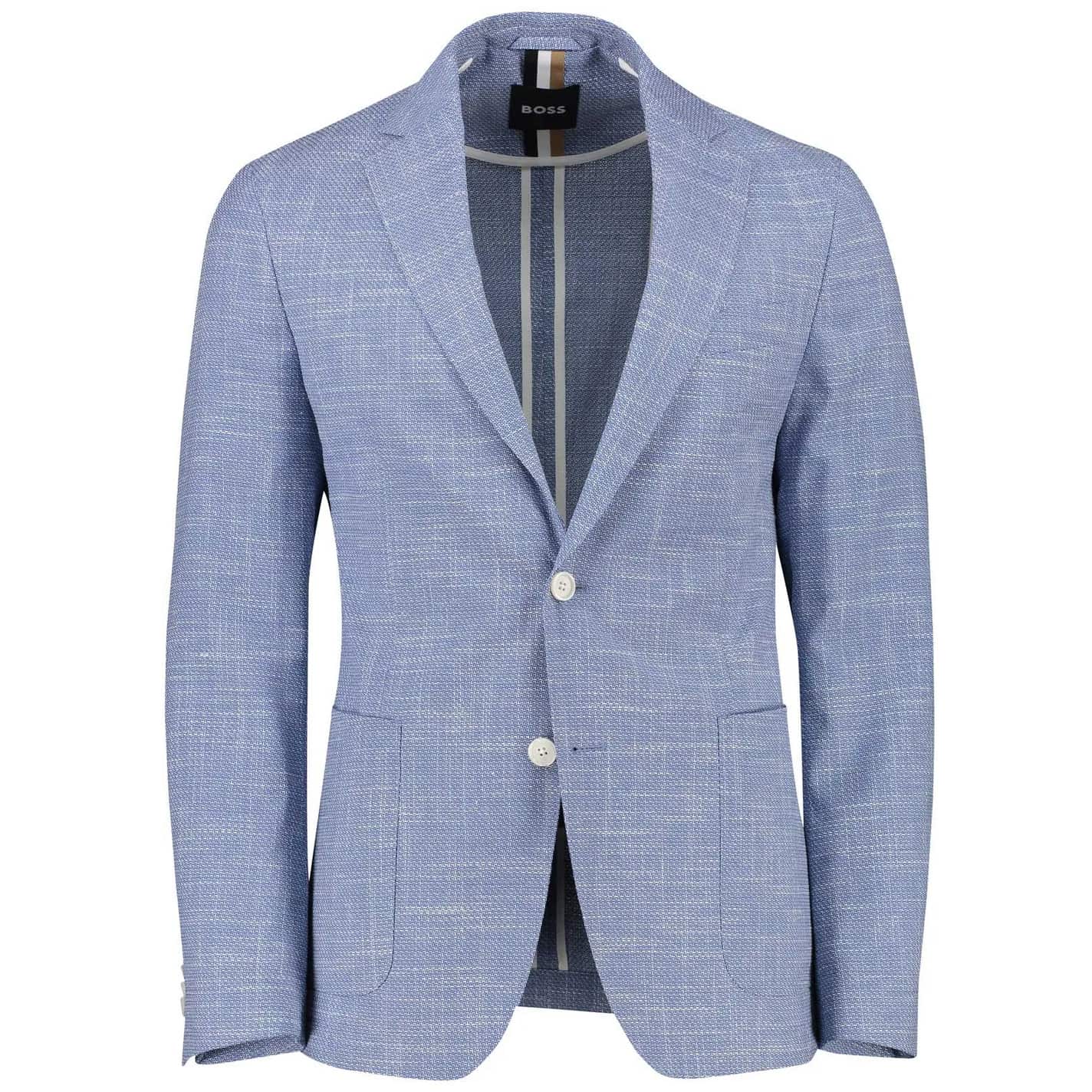 BOSS C-HANRY-233 MICRO-PATTERNED COTTON BLEND BLAZER