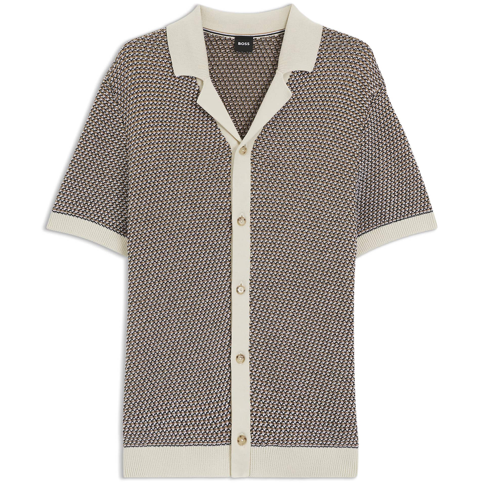 BOSS C-ICONICO SHORT SLEEVE KNIT CARDIGAN
