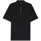 BOSS C-PEI 04 ZIP NECK COTTON-PIQUÉ POLO SHIRT