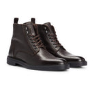 BOSS CALEV GRAINED LEATHER BOOTS