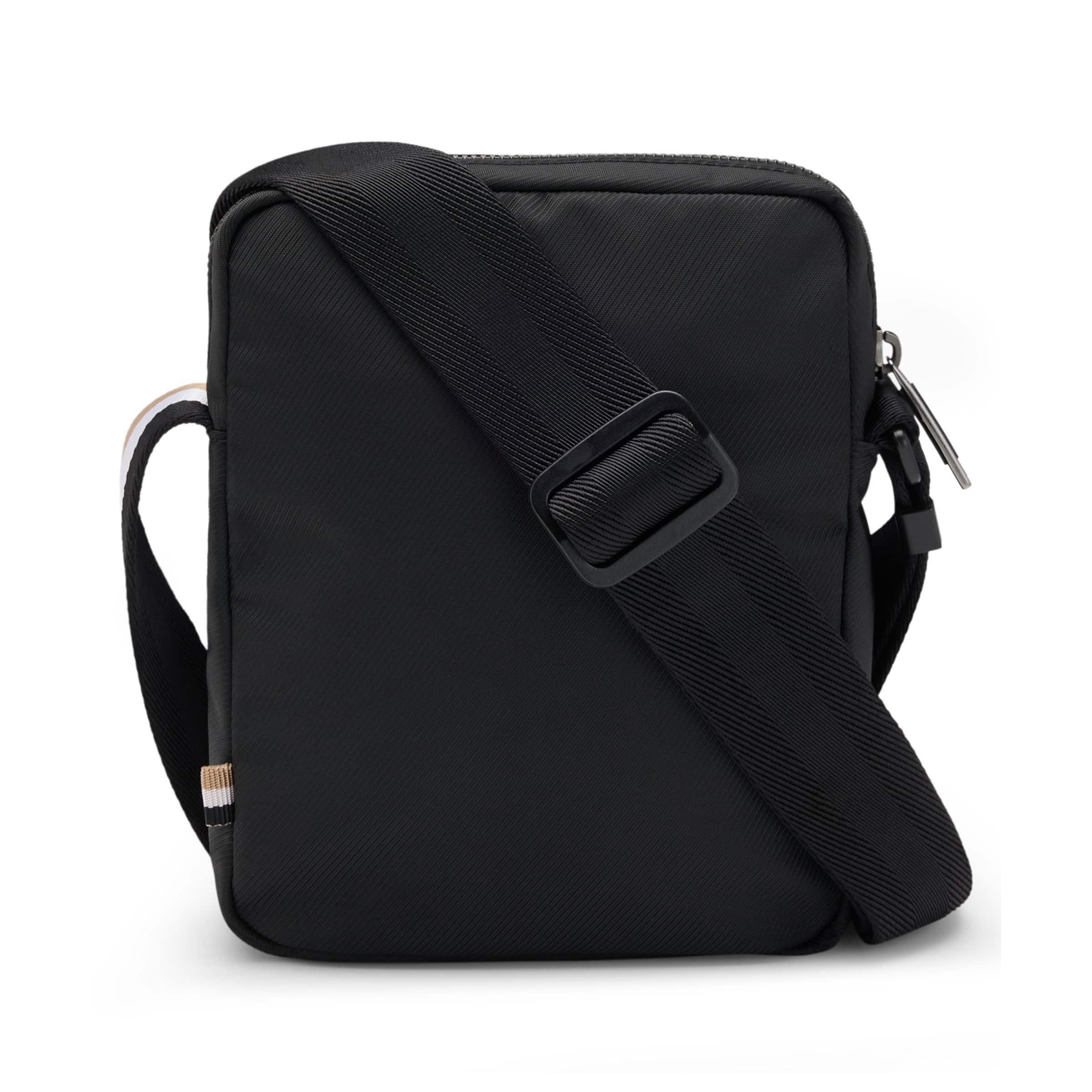 BOSS CATCH 3.0 SIGNATURE-STRIPE STRAP CROSS-BODY BAG