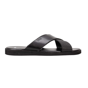 BOSS DARREL PATTERNED STRAP FAUX-LEATHER SLIDES