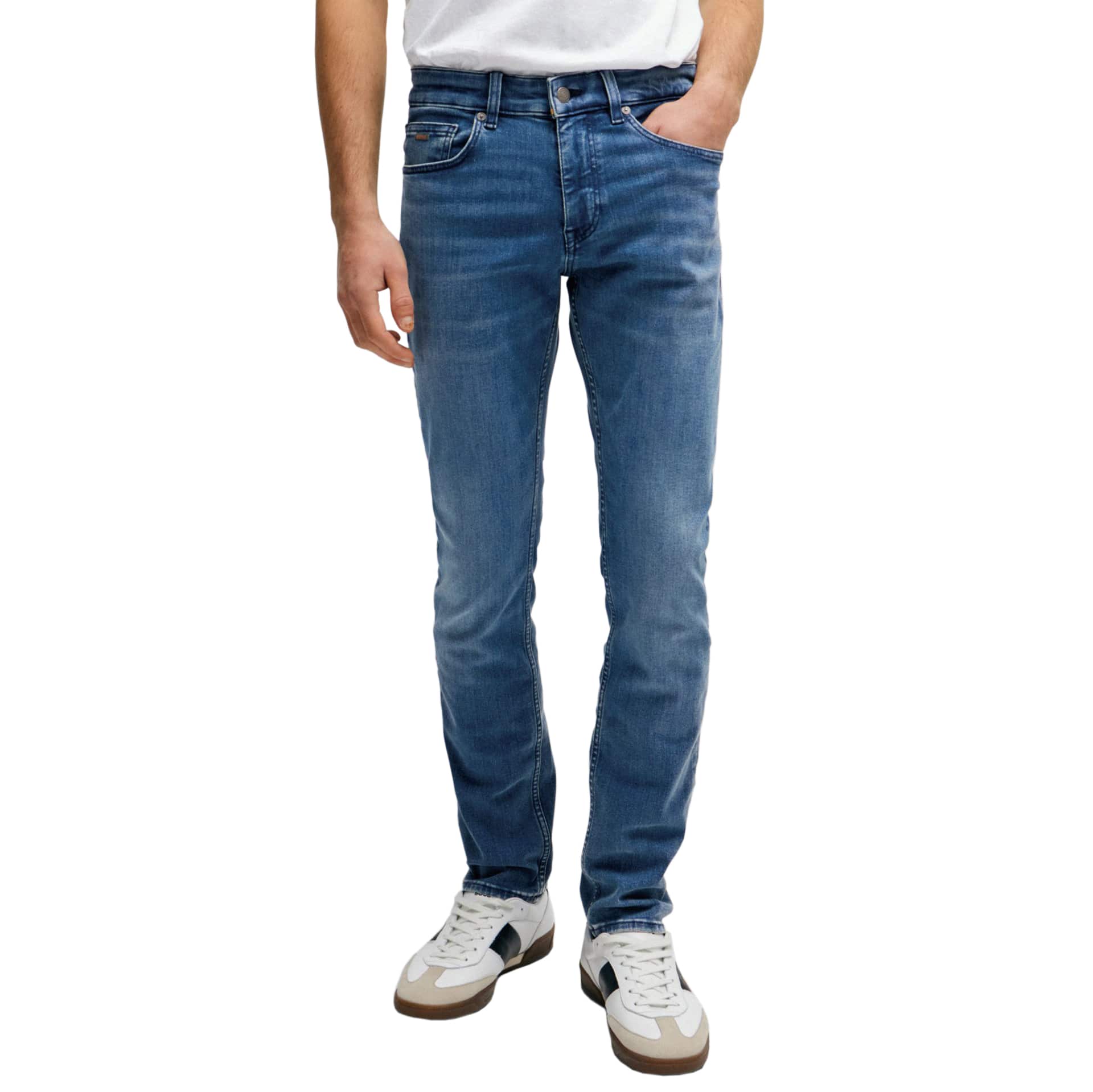 BOSS DELAWARE BC-P S.PREAD SUPER-STRETCH DENIM JEANS