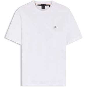 BOSS DOUBLE B MONOGRAM MERCERISED-COTTON T-SHIRT