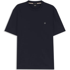 BOSS DOUBLE B MONOGRAM MERCERISED-COTTON T-SHIRT