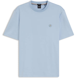 BOSS DOUBLE B MONOGRAM MERCERISED-COTTON T-SHIRT