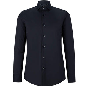 BOSS EASY-IRON COTTON-BLEND POPLIN PERFORMANCE STRETCH SHIRT