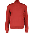 BOSS EBENJI ZIP-NECK VIRGIN WOOL KNIT JUMPER