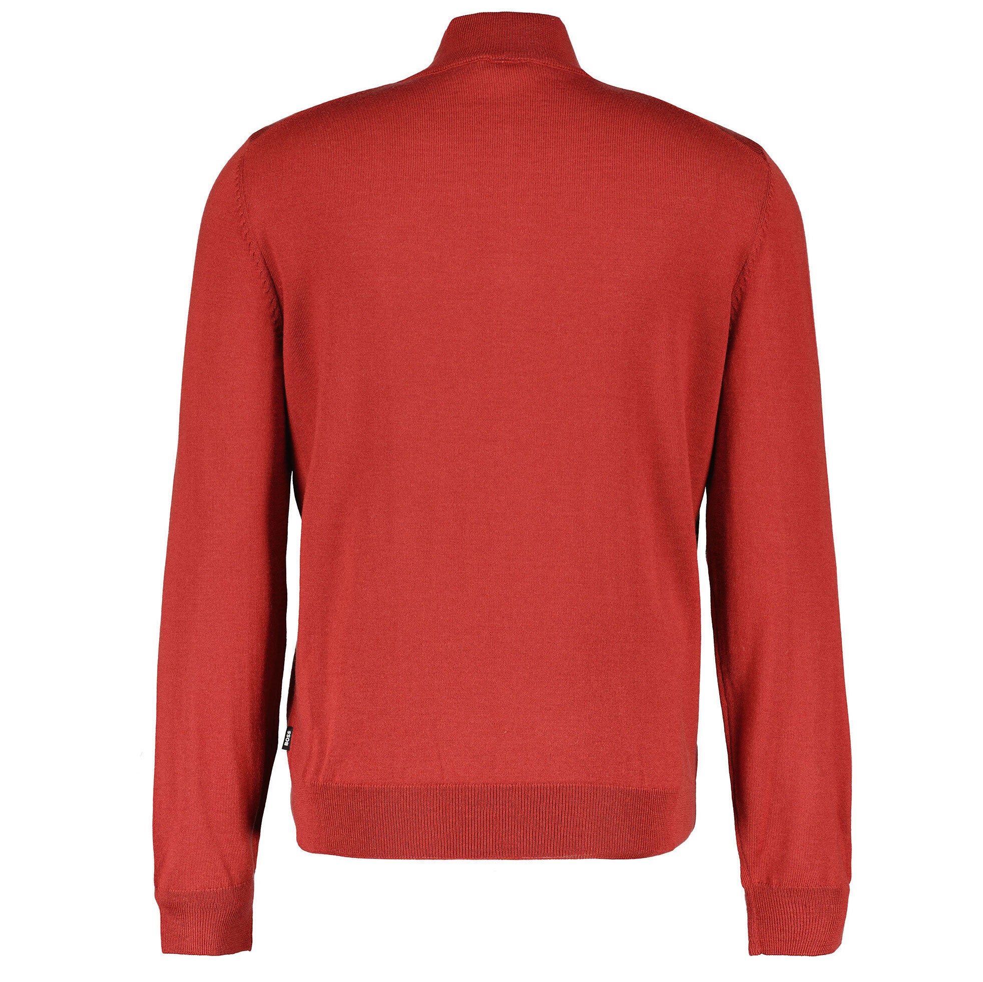 BOSS EBENJI ZIP-NECK VIRGIN WOOL KNIT JUMPER