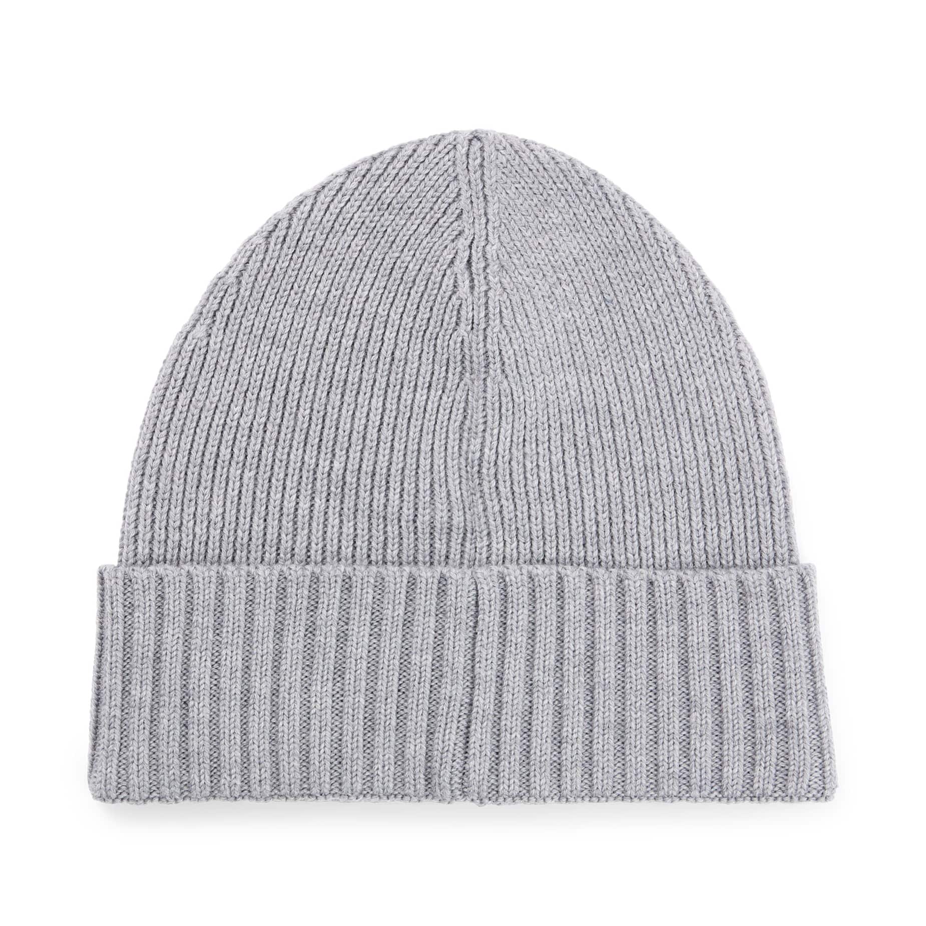 BOSS FATI RIBBED BEANIE HAT IN RESPONSIBLE VIRGIN WOOL